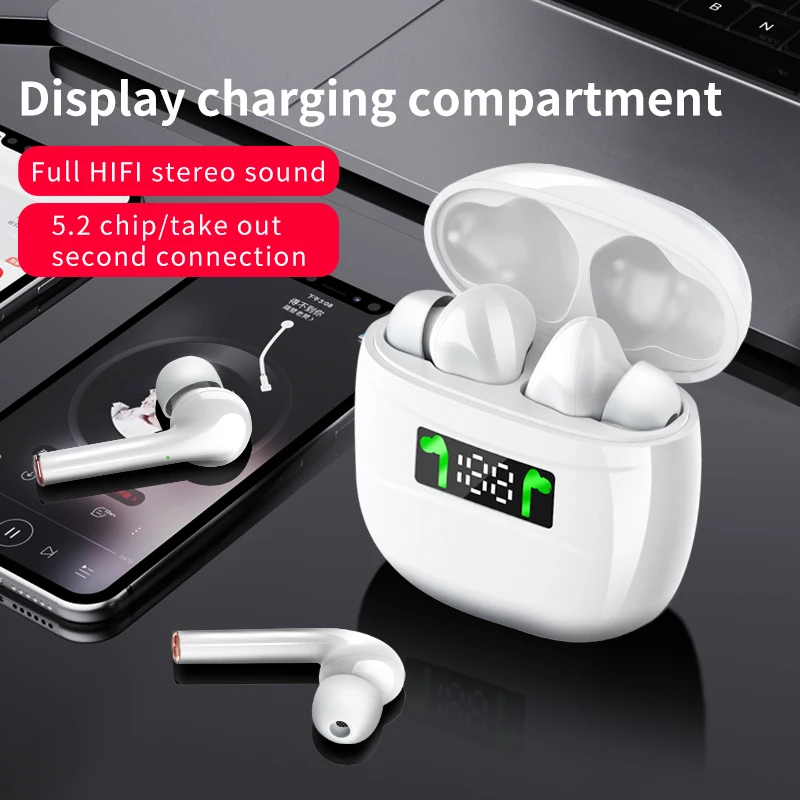 2021 NEW Earphone J3 PRO Headphone BT5.0 True Wireless Headset Mini Noise Cancelling Portable Hand Free Earphones J3 pro - ANKUX.COM
