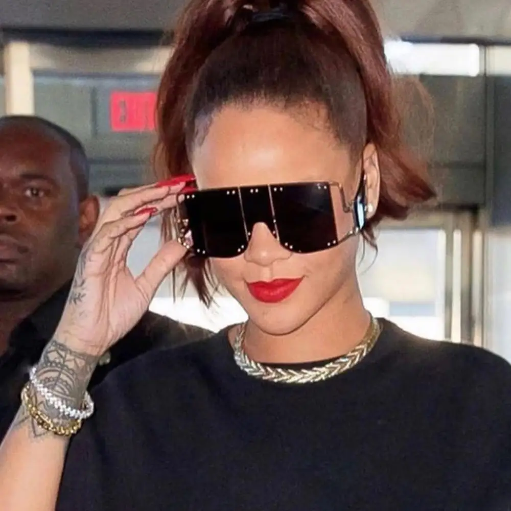 

2902 womens mens metal punk shades famous luxury brand oversized rimless Sunglasses gafas de sol