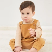 

Hot sale corduroy baby boy girl overalls jumpsuit newborn romper