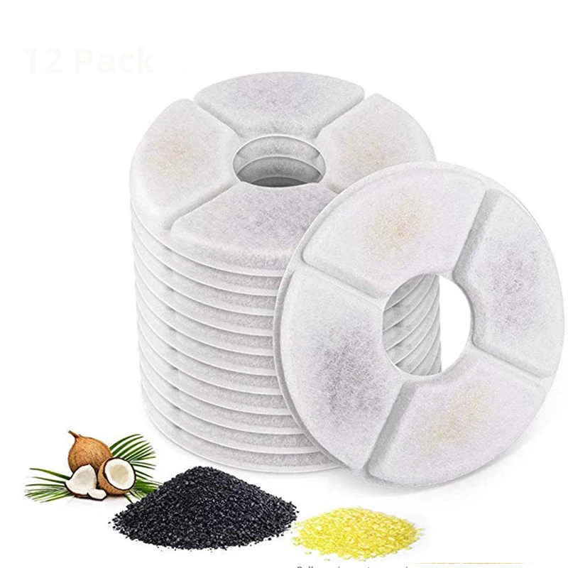 

Round Activated Carbon Filter For Cat Water Drinking Fountain Replacement Filters Flower For Pet Dog Round Fountain Dispenser