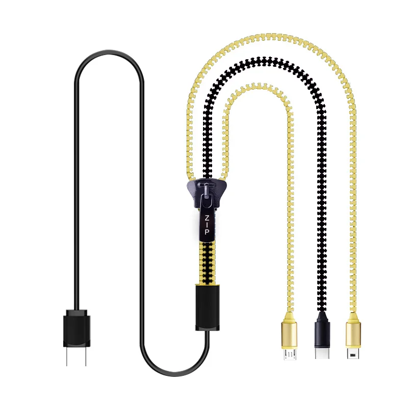 

Zipper Charger Data C Quick Charge 5m Booster B Shielded High Speed Small Micro Phone Orange Double-sided Male Usb Cable C-type, Mix color