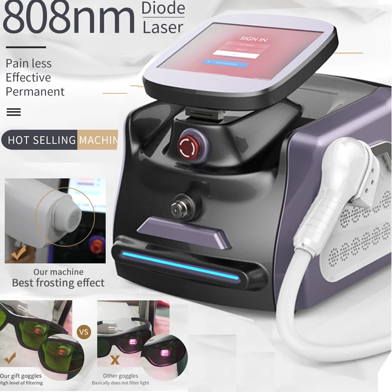 

wholesale beauty equipment755 808 1064nm portable hair remover laser diode laser hair removal for men women