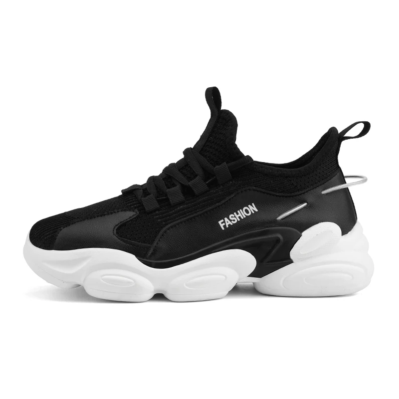 

Fashion trendy shoes men's casual walking breathable shoes black white blue three colors available