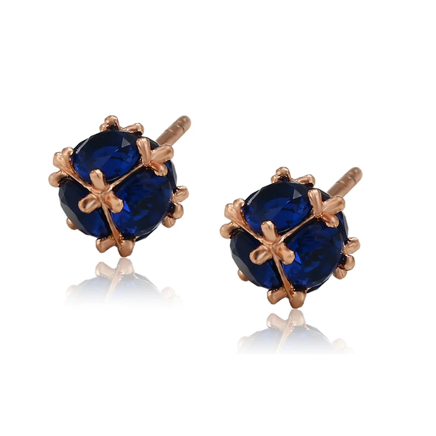 

80628 Xuping Wholesale Fashion Women Jewelry Dark Clear Zircon Stud Earrings Brass Jewelry