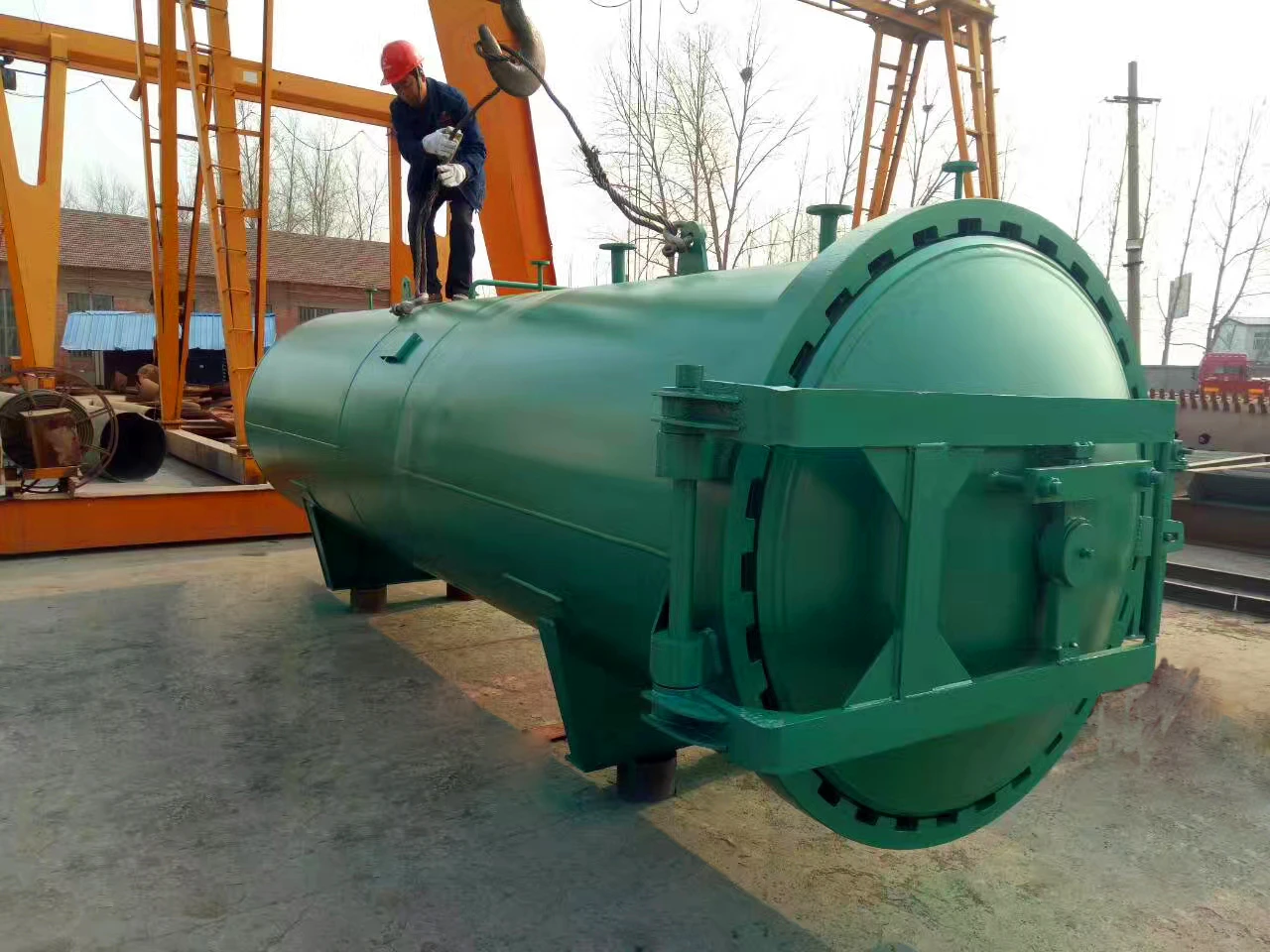 Wood treatment pressure vessel timber vacuum impregnation autoclave machine