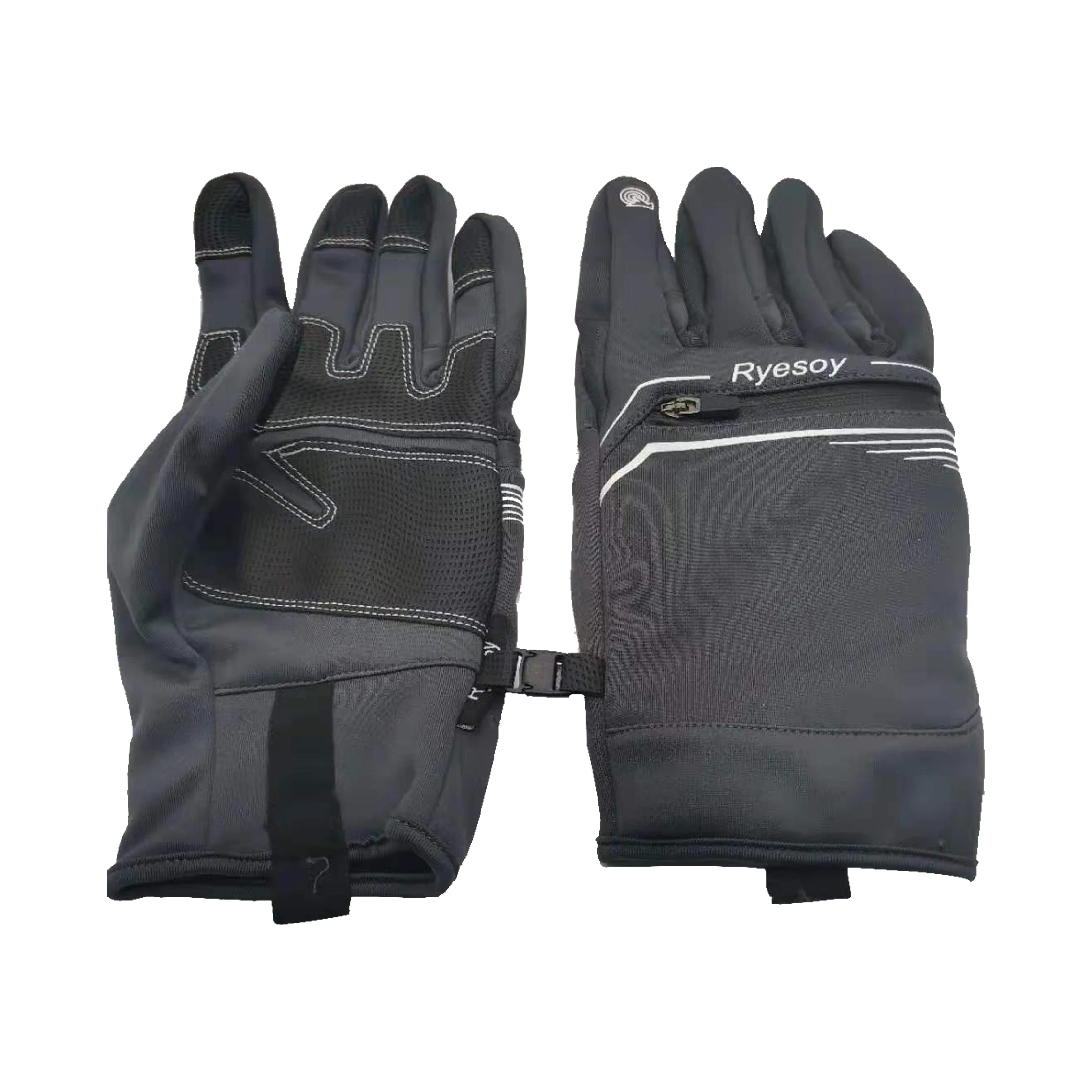 

New Arrival Cheap Lightweight Thin Outdoor Windproof Ski Glove For Winter, Black