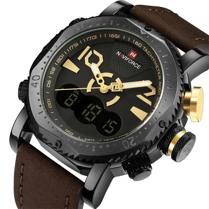 

Top Luxury Brand NAVIFORCE 9094 Men Sport Military Watches Men's Quartz Analog Digital Wrist Watch Clock Relogio Masculino, 5 colors
