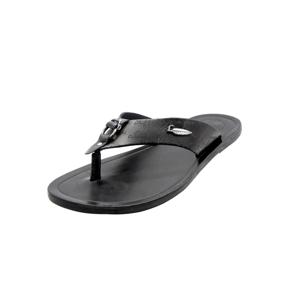 

Fashion elegant, simple light durable light soft men flip-flop slippers, Black