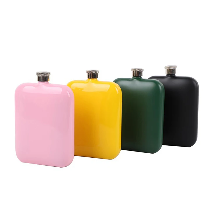 

Online shop New design Eco-friendly Tools Classic Style Stainless Steel Material Alcohol Container Winer Liquor Hip Flask, Black green yellow pink