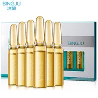 

OEM BINGJU 7 Days Peptide Glass Ampoule Essence Brightening Fullerene Firming Facial Serum Beauty Anti Aging Ampoule