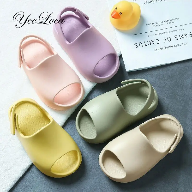 

Chenyu Children EVA Beach Slides Slippers Sandals Footwear Water Shoes Size 1-2 Summer Sandals For Kids Boys Girl, As pictures