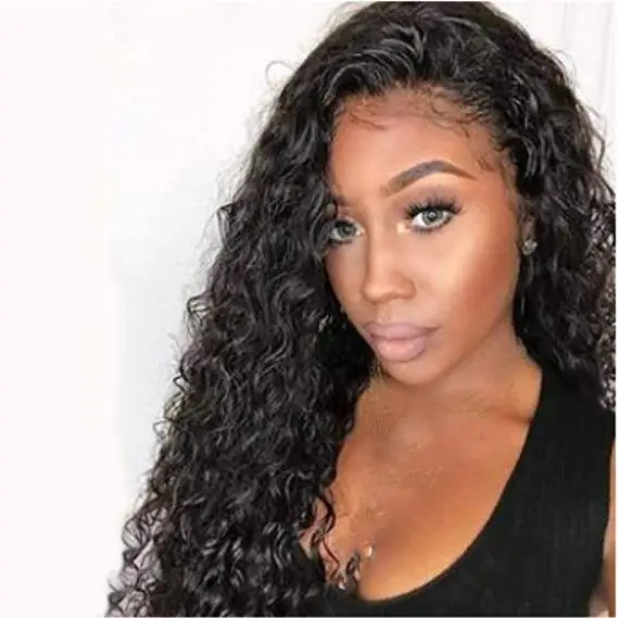 

Pre plucked 130% density water wave 10a full lace wig, 100% real Brazilian human hair 360 lace frontal wig for black women
