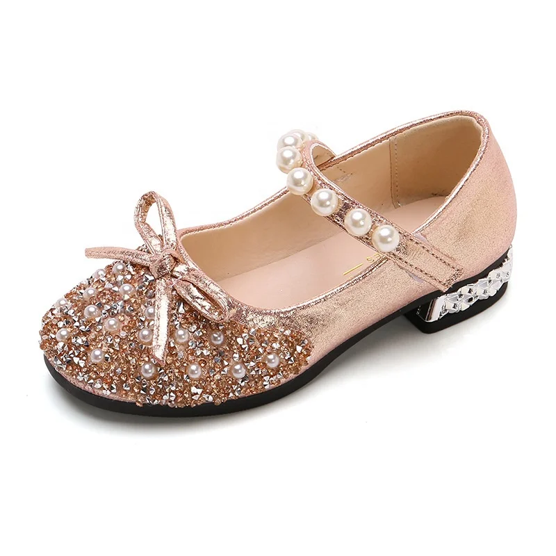 

Newest Children Shoes Girls High Heel Princess Dance Sandals Kids Shoes Glitter Leather Fashion Girls Party Dress Wedding Shoe