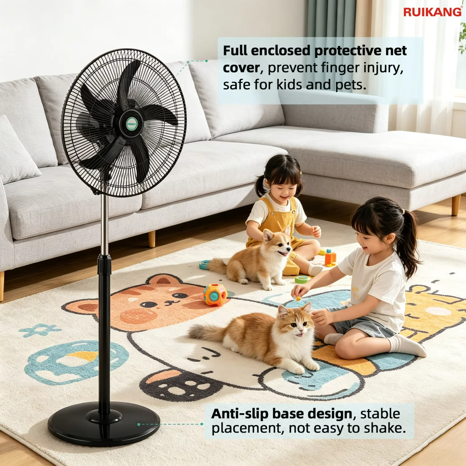 Pedestal Fan, Solar, Portable - detail 2