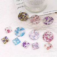 

popular acetic acid round earrings square embedded sequins stars sequin Geometric earrings jewelry accessories