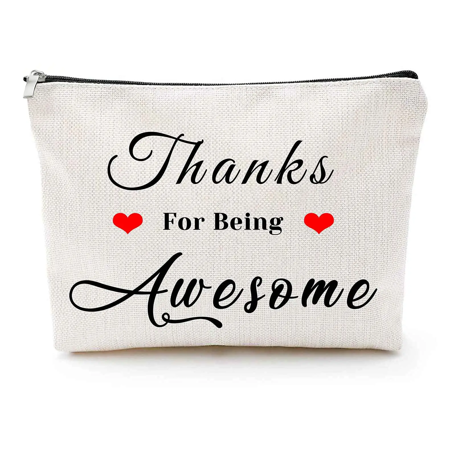 

Appreciation Makeup Cosmetic Bags Inspirational Gifts for Coworkers Thanksgiving Christmas Birthday Gift Travel Cosmetic Pouch, White and other multi-colors are available