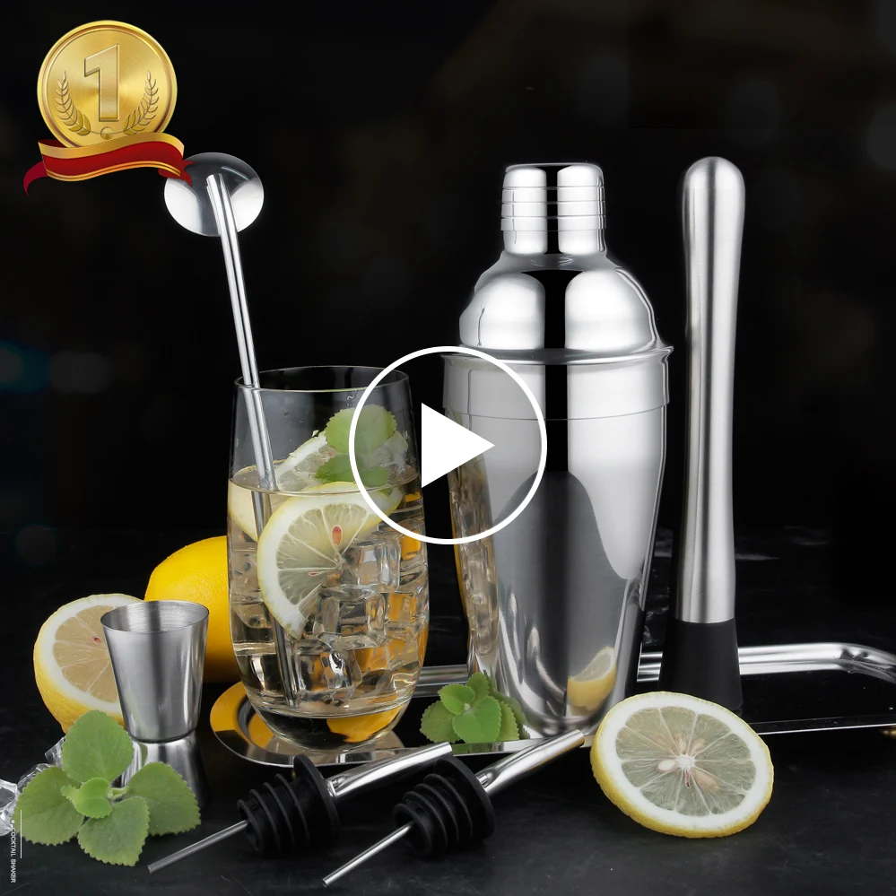 

2022 New Arrivals Barware Accessory 6pcs 18oz Stainless Steel Martini Margarita Cocktail Set For Bar Home, Sliver