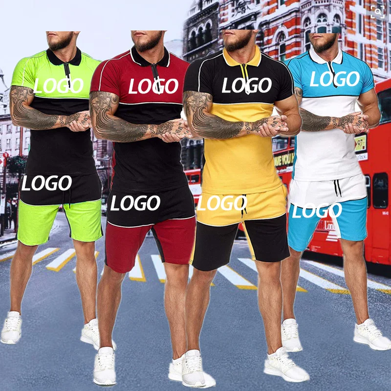 

Ready to ship In stock men summer shorts sets 2021 men two piece set shorts, Customized color