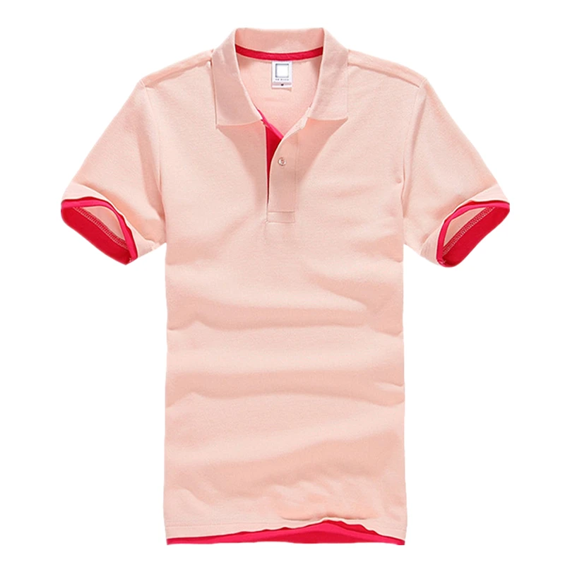 
Ready to ship small MOQ double hem contrast color polo shirts 