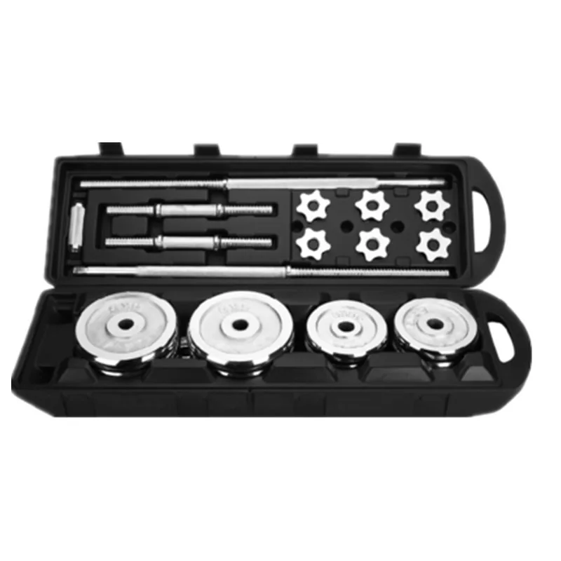 

Adjustable Dumbbell 2021 50KG Adjustable paited or cromed Dumbells Gym equipment Boxed Dumbbell Barbell Set