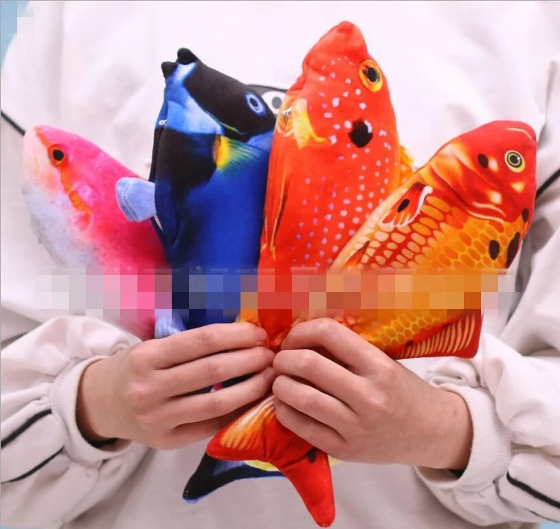 

Hot Selling Electric Fish Funny Usb Jumping Fish Simulation Catnip Plush Fish Toy Pet Supplies, Photo