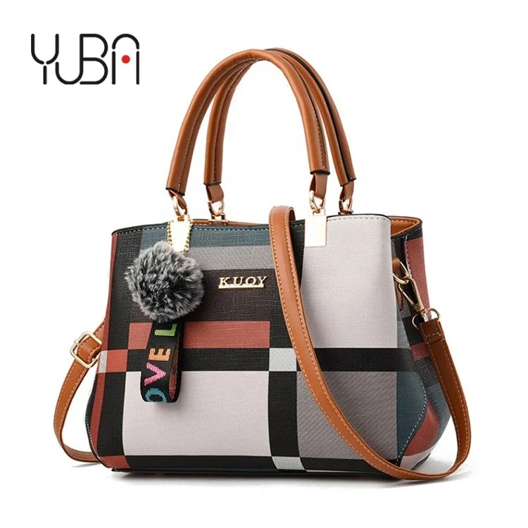 

2021 brands pu crossbody shoulder women lady handbags plaid leather office ladies shoulder hand bags, Customizable