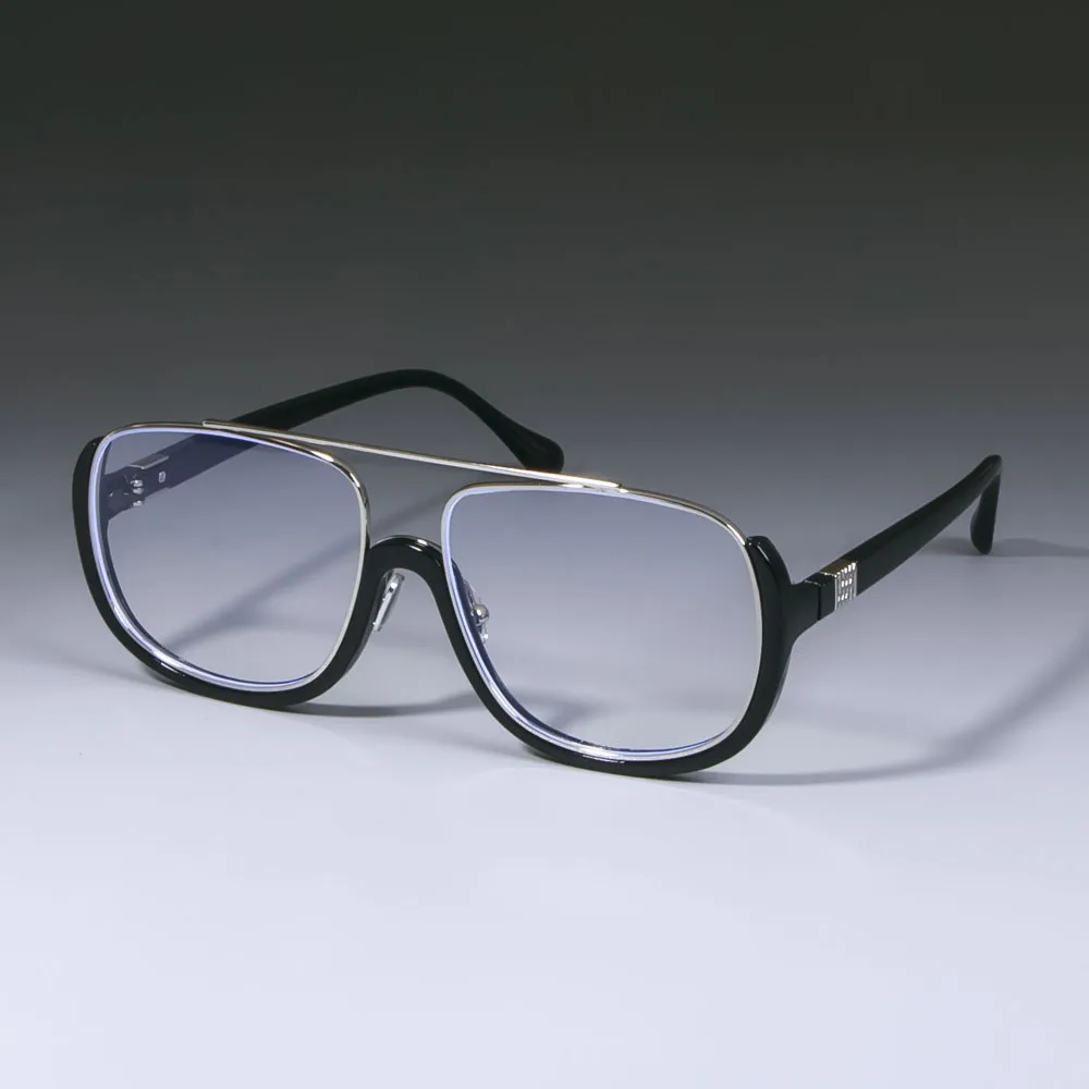 

49020 Half Frame Square Glasses Frames Men Women Optical Fashion Computer Glasses