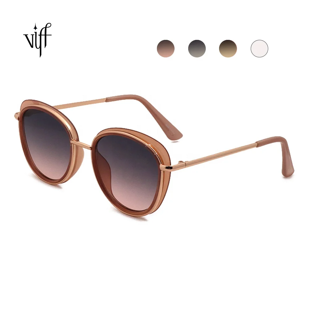 

VIFF Cateye Sunglasses Classic Style HM19322 Designer Color Lens Sun Glasses for Women, Multi and oem
