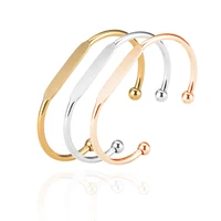 

Personalized custom jewelry blank bracelet engraved Name GOLO bangles cuff