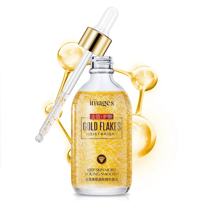 

Hot product Gold Flakes Moist Bright gold acid serum moisturizing hydrating firming skin serum facial skin care 100ml