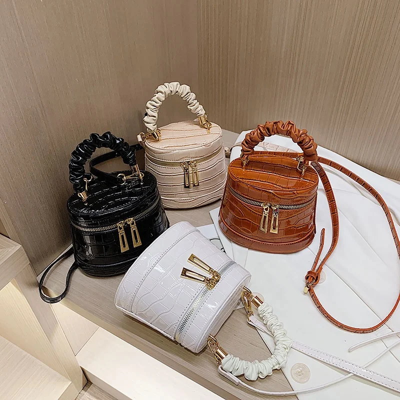 

2021 New Arrivals Fashion Cute Lady Crossbody Leather Hand Bags for Women Shopping Bucket Girls Designer Handbags and Purses, Brown,white,black,khaki