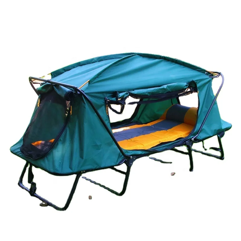 

Outdoor Camping Portable Tent Cot Ground Lift Off Double Layer Sleeping Tents With Bed, Customized color