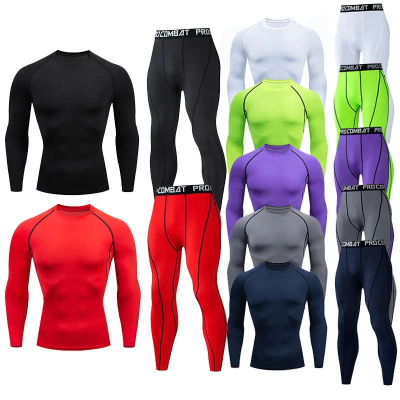 

Custom Men Sports corsetry 2pcs Suit GYM Training Gymnastic Breathe Tracksuits