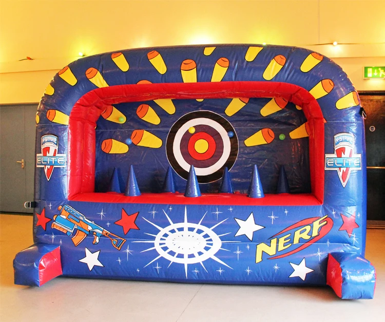 Outdoor Commercial Inflatable Gun Shooting Gallery Carnival Game For