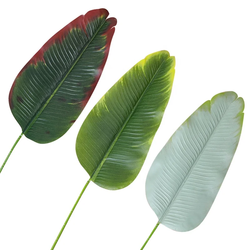

banana leaf simulation 67cm green palm outdoors artificial banana traveller plants tree leaf for Decorative, Multiple colors