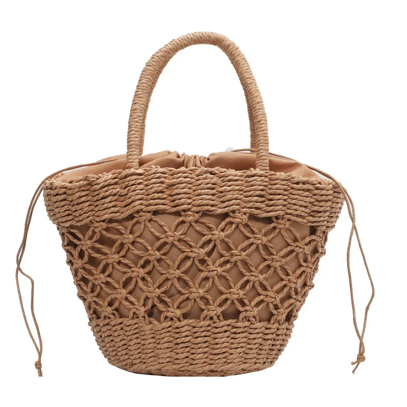 

Hand-woven handbags new summer beach fashion retro portable straw bag