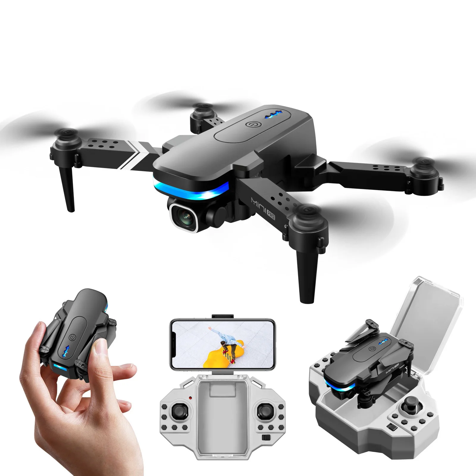 

KY910 Mini Drone with 4k Hd dual Camera profesional Drones Wifi Fpv Toy Outdoor Rc Quadcopter Fixed height Drones for kids