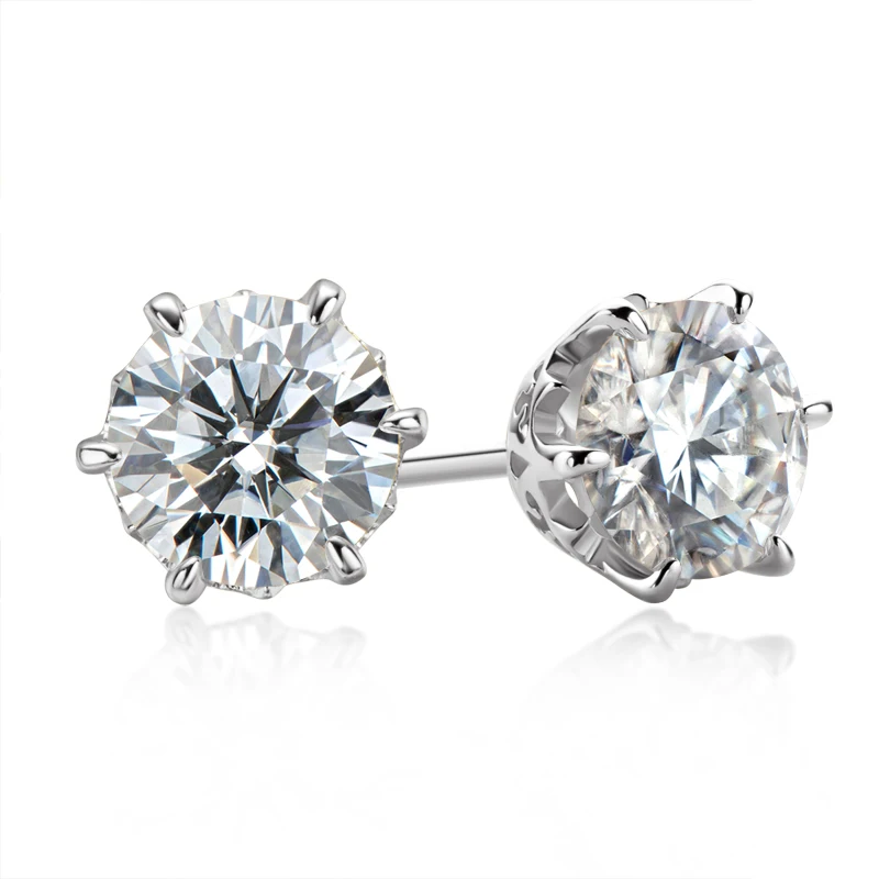 

18k Gold 1 Carat Moissanite Diamond Wedding Stud Earrings Silver 925 Engagement Moissanite Diamond Earrings Jewelry