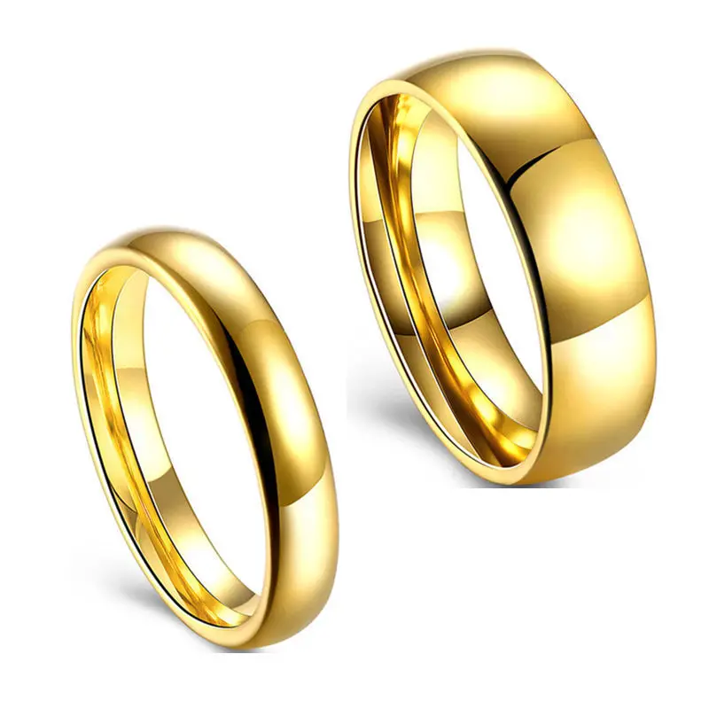 

Rings Tunflowercarbide Ring Pchildrenmed Polished Wedding Band Gold Stainless Steel CLASSIC Round Men's Women Couple 4mm 6mm 8mm