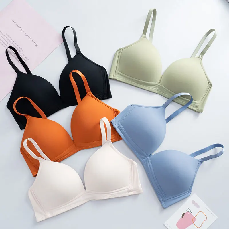 

Fashion Adjusted Push Up Seamless Bralette Female A B Cup Underwear Women Bra Soft Wireless Bras