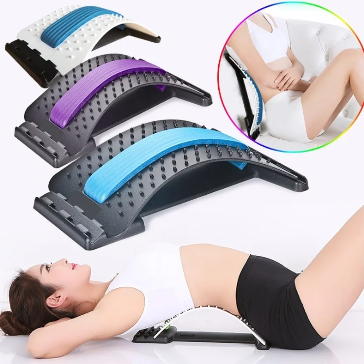 

Explosive Waist Lumbar Spine Stretching Correction Traction Soothing Frame Fitness Equipment Acupuncture Massager, As picture
