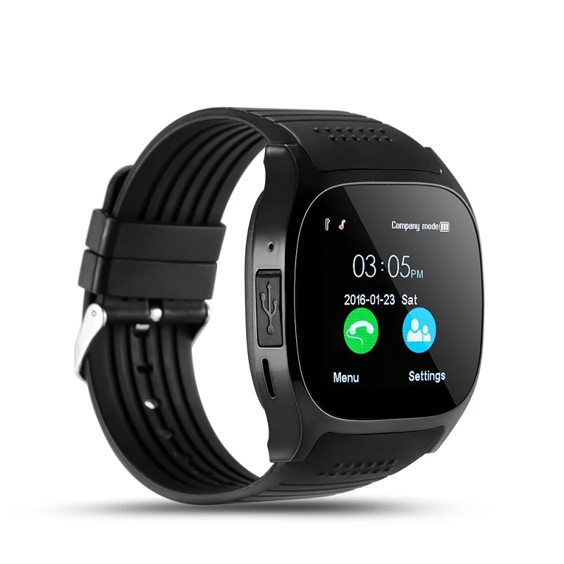 

T8 Smart Watch With Camera Facebook Whatsapp Support Sim Tf Card Call Smartwatch For Android Phone Pk Dz09 Q18, Black,blue,white
