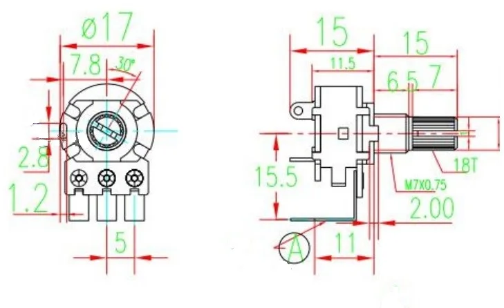 Governor B500K dimmer switch speed regulation adjustable regulator potentiometer