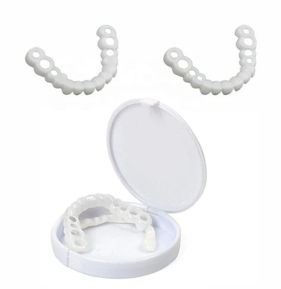 

Cosmetic tooth stickers instantly smile up and down temporary dentures to repair irregular teeth colored dental kit dentures, As shown