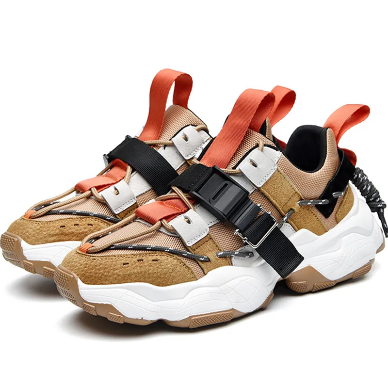 

Men Fashion Style 2020 Spring Mesh Breathable Platform Sneakers Men Chunky Shoes Trainers Male Plus Size Chic Footwear