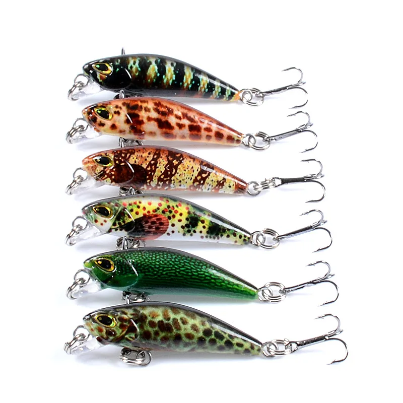 

Minnow lure baits fishing rattle, 6 color