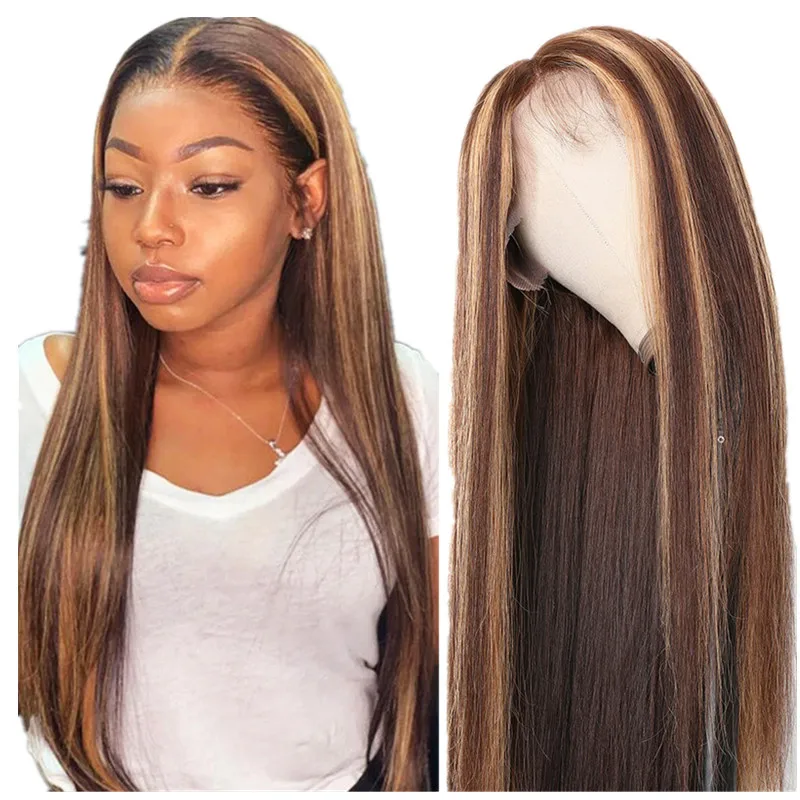 

Cheap Hot Sale Private Label Long Straight Highlight Synthetic Wigs For Black Women High Temperature Wire Wigs For Beauty