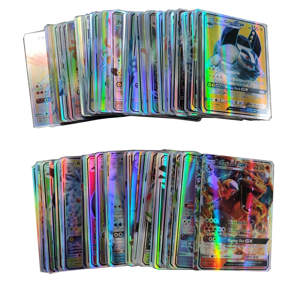 

Free Shipping For Pokemon Trading Card Game TCG 200 Card Lot GX EX MEGA Cards