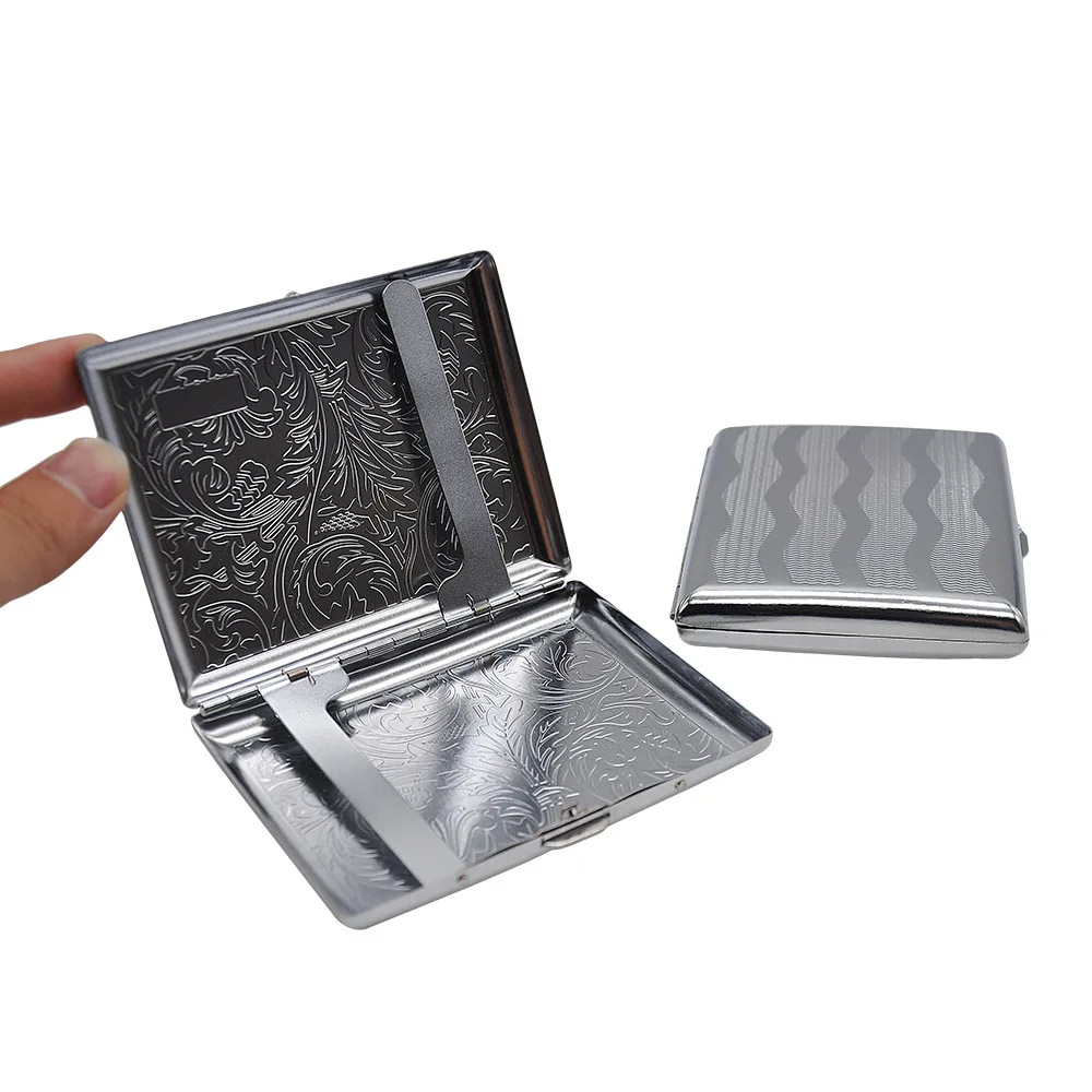 

hintcan new 20 Capacity cigarette box portable metal tin cigarette case for smoke accessories, Reference images