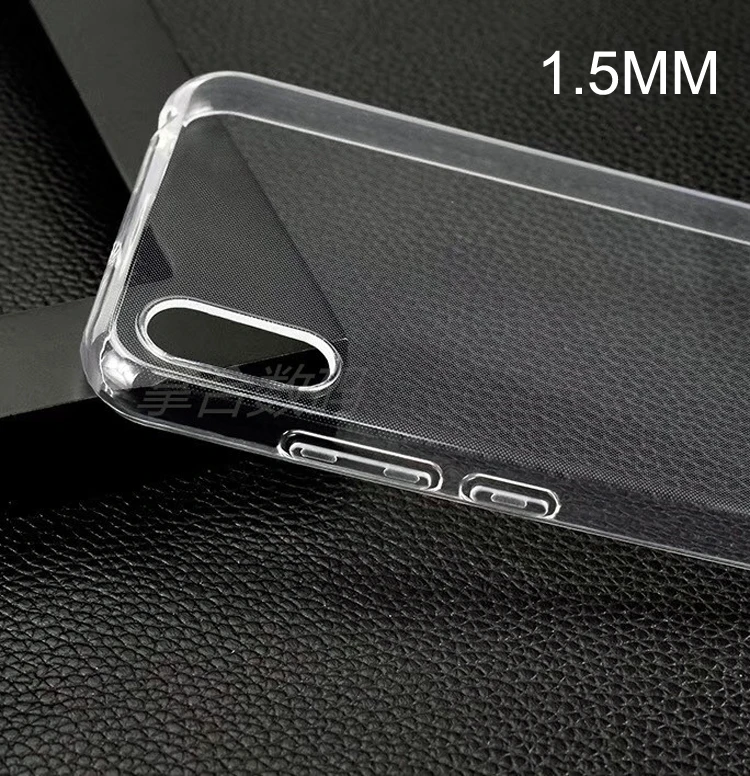 

Luxury fashion smart phone accessories high clear 1.5mm thickness TPU transparent shockproof phone back cover case for huawei p9